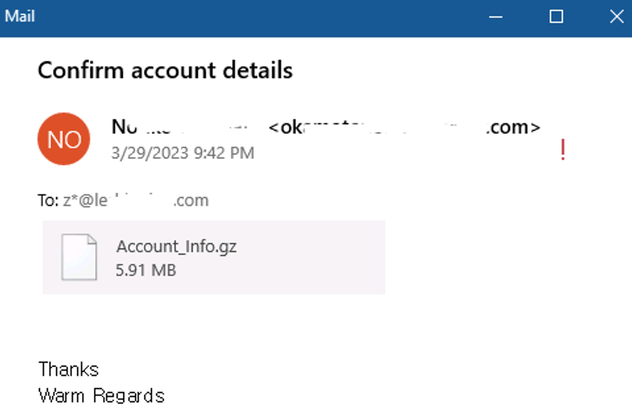 evilextractor phishing email